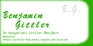 benjamin gittler business card